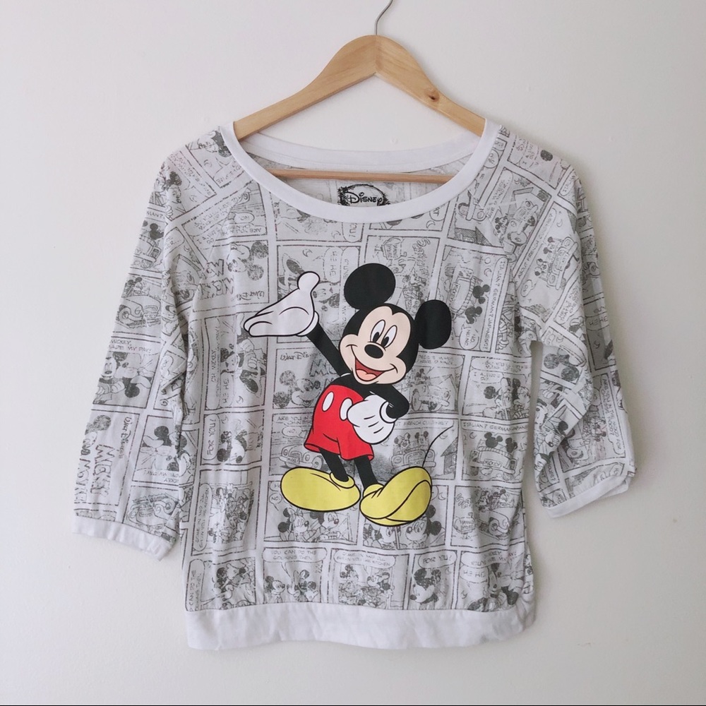 Disney Mickey Mouse 3/4 Sleeve Top